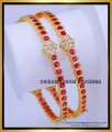 BNG781 - 2.10 Beautiful Ruby Stone Impon Bangles Online Shopping