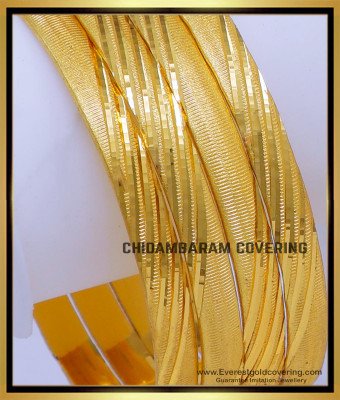 BNG792 - 2.10 Size Latest Bridal Designer 1 Gram Gold Bangles Online