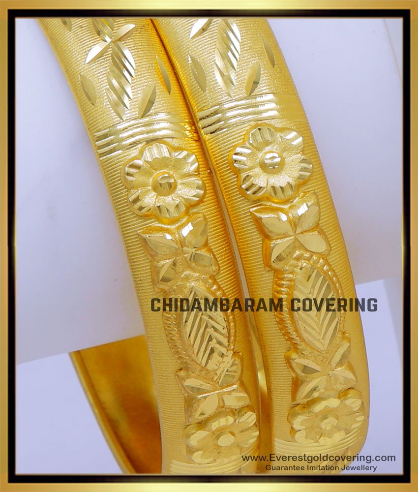 BNG800 - 2.10 Size Light Weight Bangles Design Gold Forming Jewellery