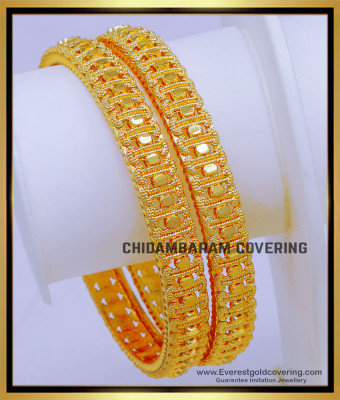 BNG802 - 2.10 Size Latest Daily Wear Gold Plated Bangles Design