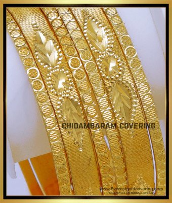BNG817 - 2.10 New Model Wedding Collection One Gram Gold Bangles 