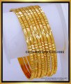 BNG820 - 2.4 Simple Thin Daily Use Plain Gold Bangle Design Latest