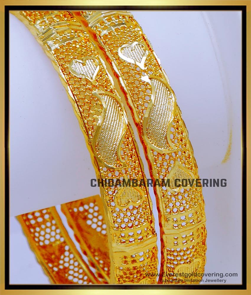 BNG824 - 2.6 Real Gold Design First Quality 1gm Gold Plated Bangles