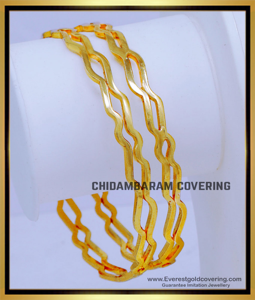 BNG827 - 2.6 Simple Plain Impon Panchaloha Bangles Online Shopping