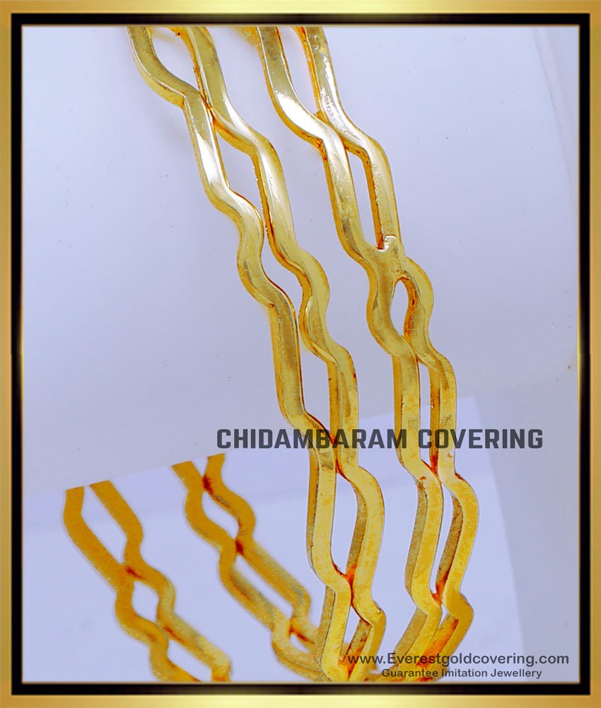 BNG827 - 2.6 Simple Plain Impon Panchaloha Bangles Online Shopping