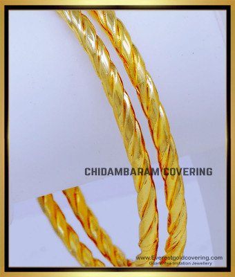 BNG831 - 2.6 Impon Twisted Bangle Guaranteed Gold Plated Bangles