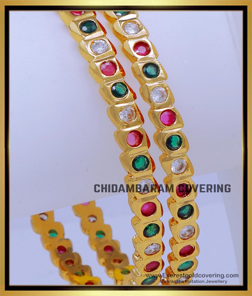 BNG833 - 2.4 Bridal Wear Women Impon Stone Bangles Buy Online