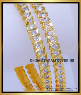 BNG837 - 2.6 First Quality Impon Stone Gold Bangle Design Latest