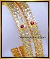 BNG838 - 2.6 Impon New White Stone Gold Plated Bangles for Women