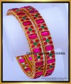 BNG840 -2.6 Traditional Ruby Kemp Stone Antique Bangles Set
