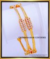 BNG852 - 2.8 Gold Design Latest Party Wear White Ad Stone Bangles