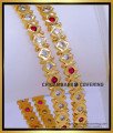 BNG871 - 2.8 Attractive White and Ruby Stone Impon Jewellery Bangles