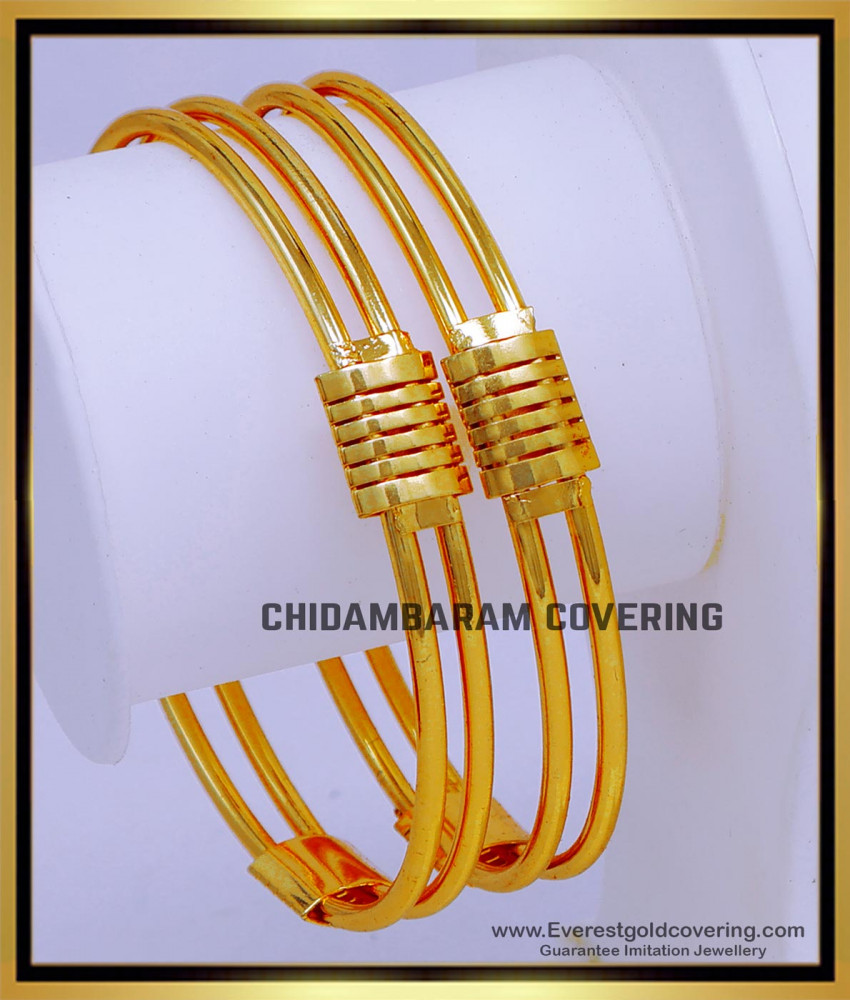 BNG879 - 2.6 Traditional South Indian Gold Plated Bangles Online
