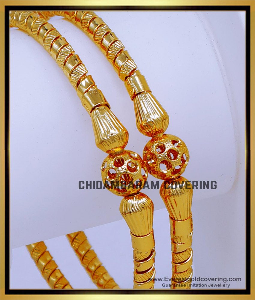 BNG881 - 2.6 Latest Gold Plated Trendy Bridal Bangles Set for Bride