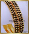 BNG882 - 2.4 Traditional Karimani Black Beads Bangles for Women