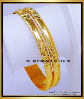 BNG887 - 2.4 New Impon Simple Daily Wear Gold Bangles Design