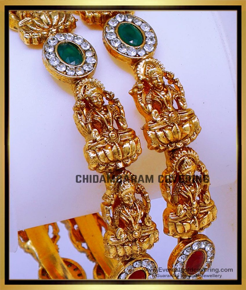 BNG892 - 2.8 Latest Antique Gold Bangles Designs Online Shopping