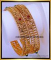 BNG893 - 2.8 South Indian Modern Antique Gold Bangles Designs