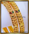 BNG896 - 2.6 Latest Enamel Leaf Design Guaranteed Gold Plated Bangles