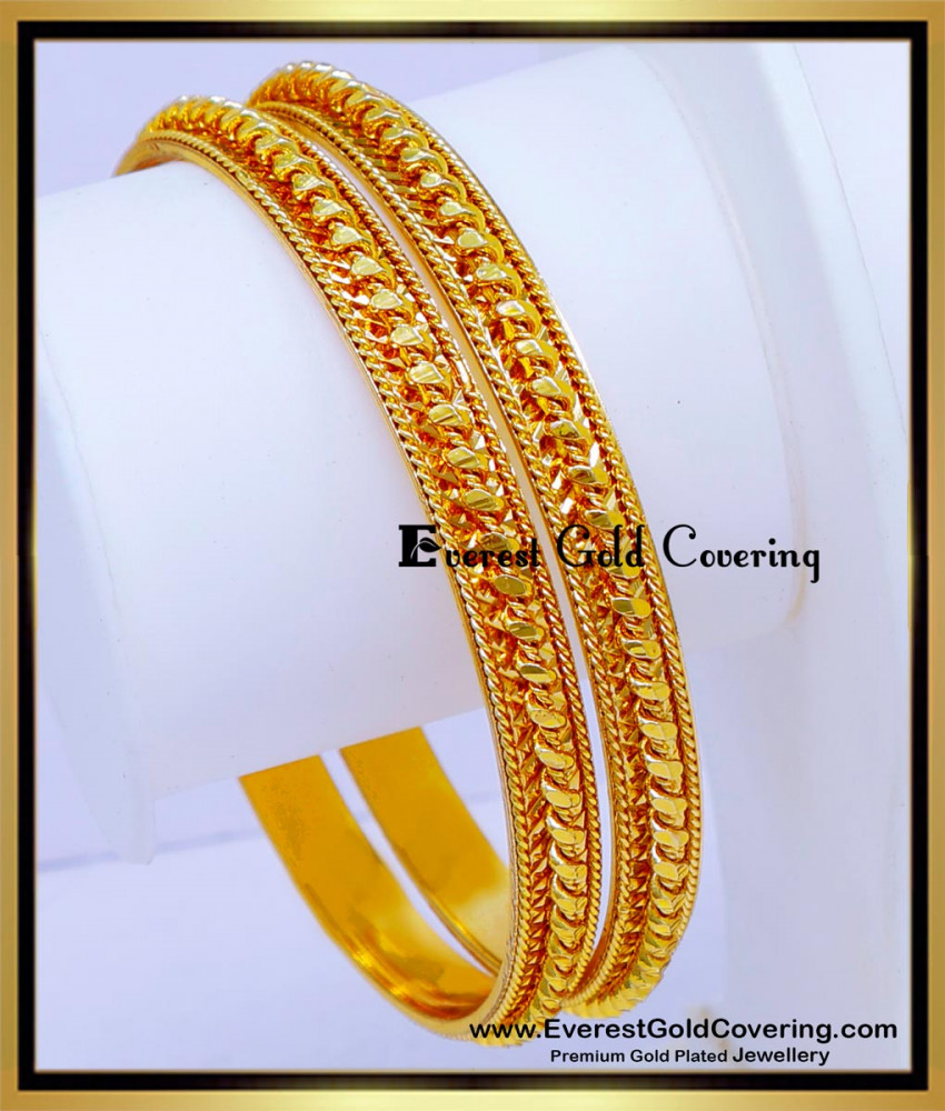 BNG898 - 2.8 Gold Model Daily Use Guaranteed Gold Plated Bangles