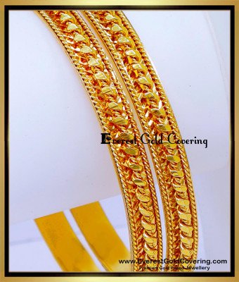 BNG898 - 2.10 Gold Model Daily Use Guaranteed Gold Plated Bangles