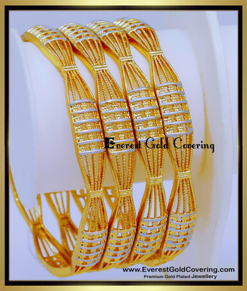 BNG900 - 2.8 Size New Model Gold Bangles Design for Wedding