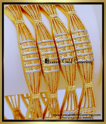 BNG900 - 2.4 Size New Model Gold Bangles Design for Wedding