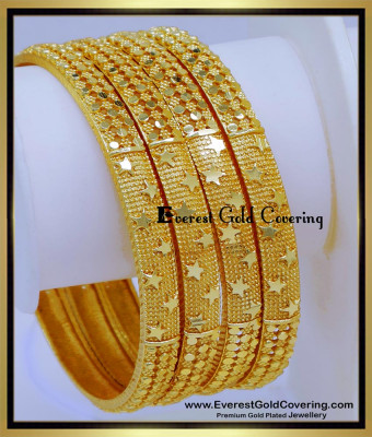 BNG903 - 2.10 Size Latest Bridal Gold Bangles Design for Daily Use