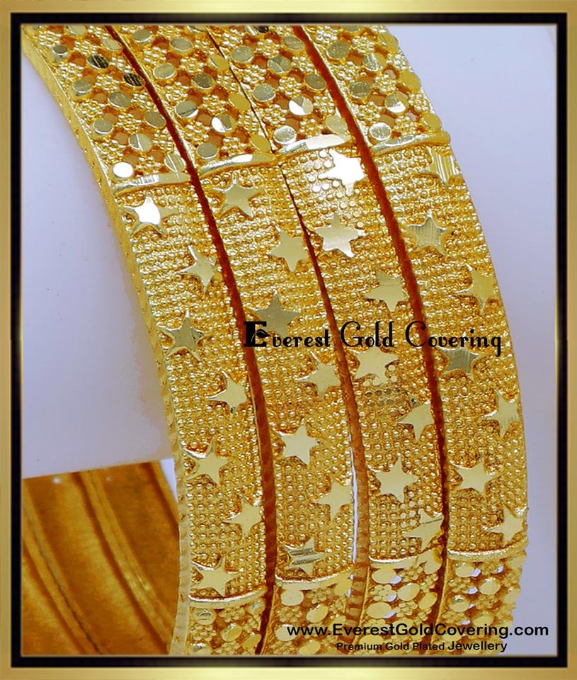 BNG903 - 2.4 Size Latest Bridal Gold Bangles Design for Daily Use