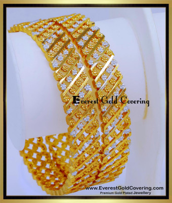Bng905 - 2.10 Elegant White Gold model artificial Bangles Set 