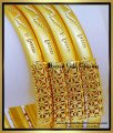 BNG907 - 2.6 Gold Look Wedding Forming Gold Bangles Set for Women