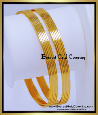 BNG912 - 2.4 Simple Light Weight Casual Daily Wear Gold Bangle