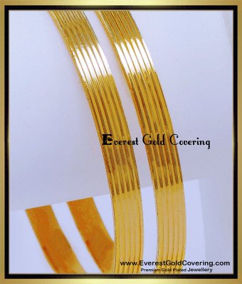 BNG912 - 2.4 Simple Light Weight Casual Daily Wear Gold Bangle
