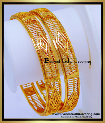 BNG915 - 2.4 New Model Gold Bangles Design Light Weight Collection