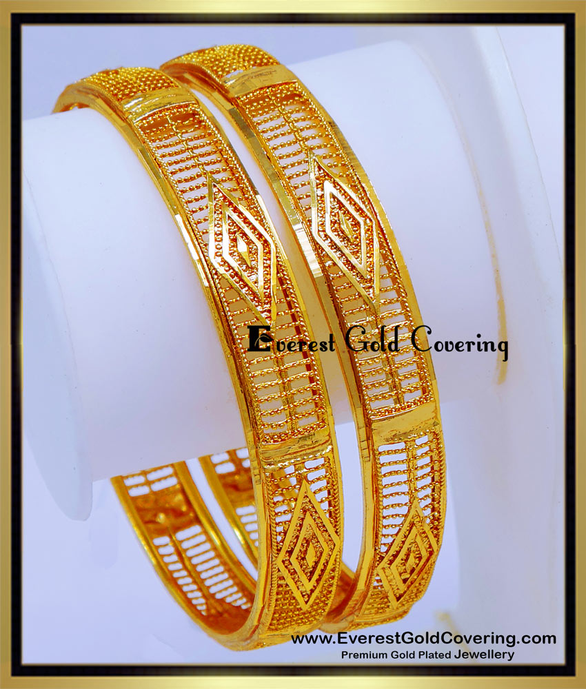 BNG915 - 2.6 New Model Gold Bangles Design Light Weight Collection
