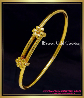 BNG921 - 2.10 Impon Adjustable Single Gold Kada Design for Ladies
