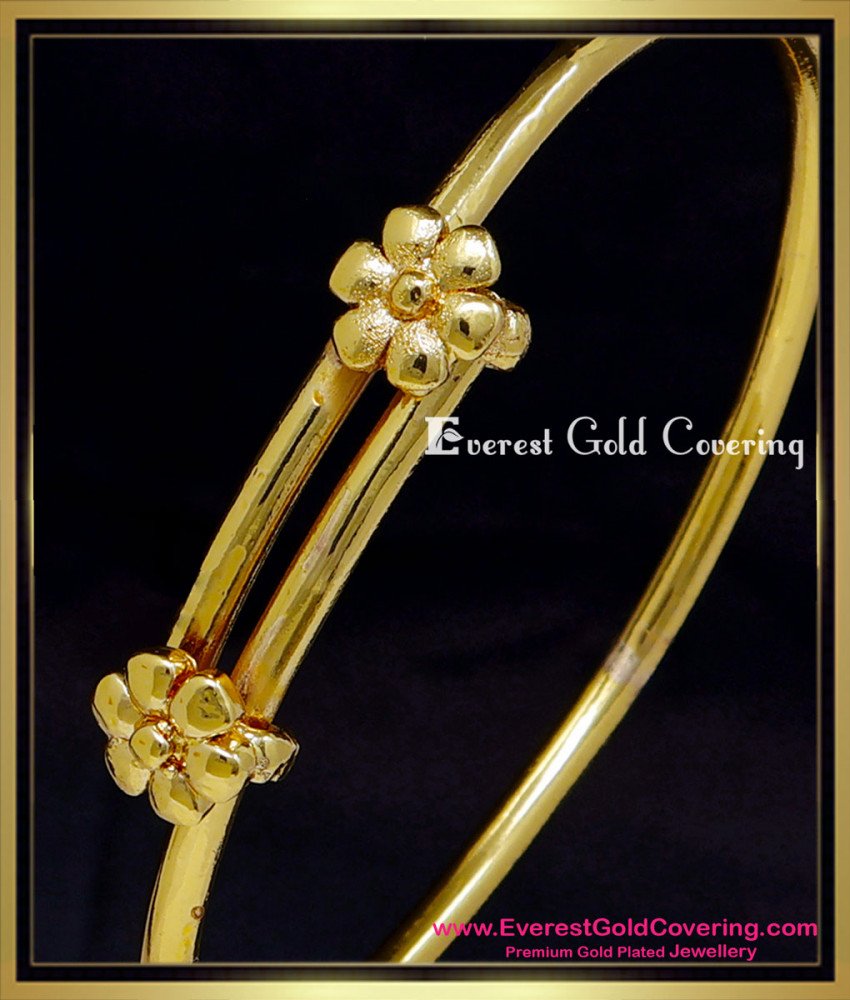 BNG921 - 2.10 Impon Adjustable Single Gold Kada Design for Ladies
