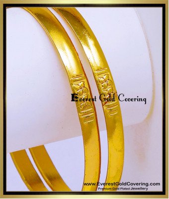 BNG934 - 2.4 Simple Gold Design Daily Wear Impon Bangles Buy Online