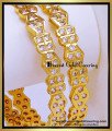 BNG938 - 2.8 first Quality South Indian Impon White Stone Bangles