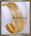 BNG939 - 2.6 Traditional White Stone Bangles Impon Jewellery Collection