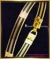 BNG941 - 2.8 Size 1 Gram Gold Plated Black Anaval Bangle for Ladies