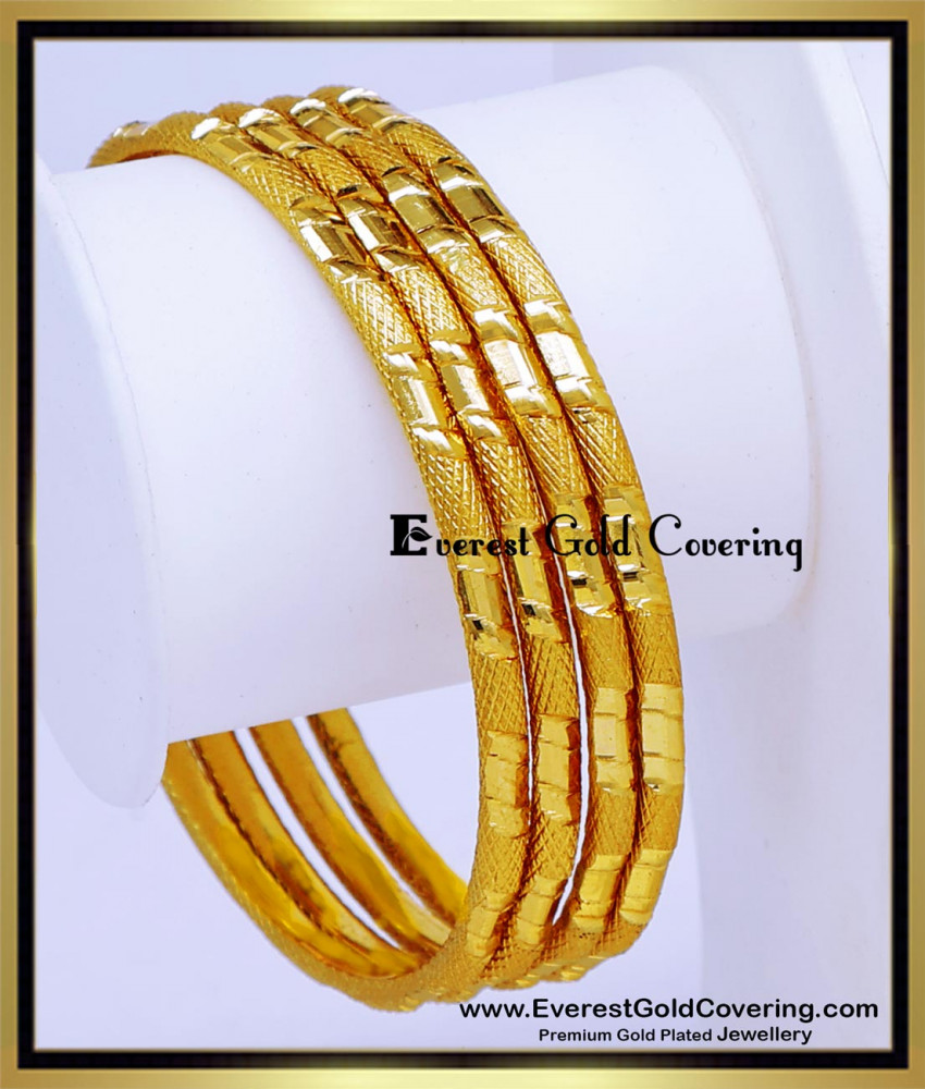 BNG946 - 2.6 Simple Daily Wear One Gram Gold Bangles for Women