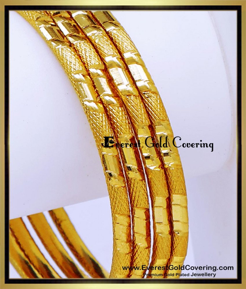 BNG946 - 2.6 Simple Daily Wear One Gram Gold Bangles for Women