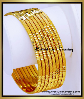 BNG953 - 2.6 Trendy 8 Bangles Set One Gram Gold Plated Jewellery