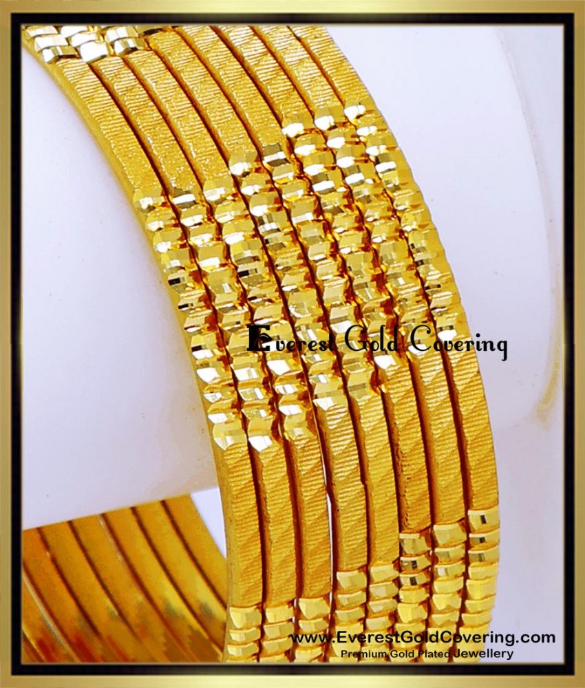 BNG953 - 2.6 Trendy 8 Bangles Set One Gram Gold Plated Jewellery