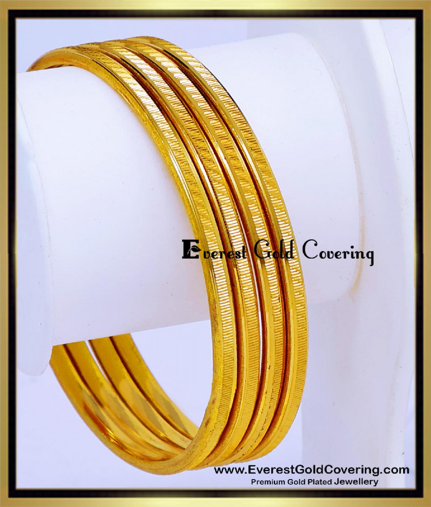 BNG954 - 2.8 One Gram Gold Casual Daily Wear Gold Bangle Design