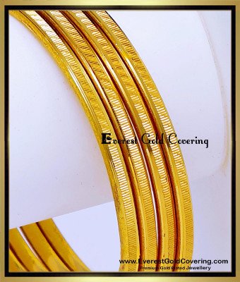 BNG954 - 2.6 One Gram Gold Casual Daily Wear Gold Bangle Design