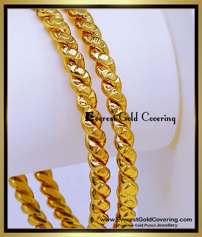 BNG958 - 2.6 New Model Twisted Impon Bangles Set for Women