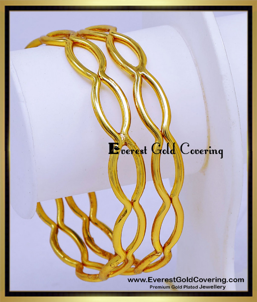 BNG959 - 2.6 South Indian Original Impon Bangles Gold Design