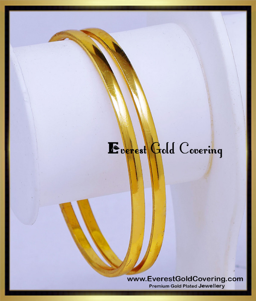 BNG960 - 2.6 Original Impon Plain Gold Bangles Design for Women